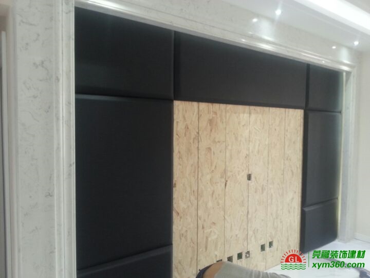 電視背景墻軟包安裝，施工示意圖